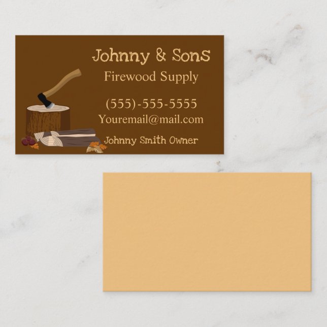  Firewood Supply  Business Card (Front/Back)