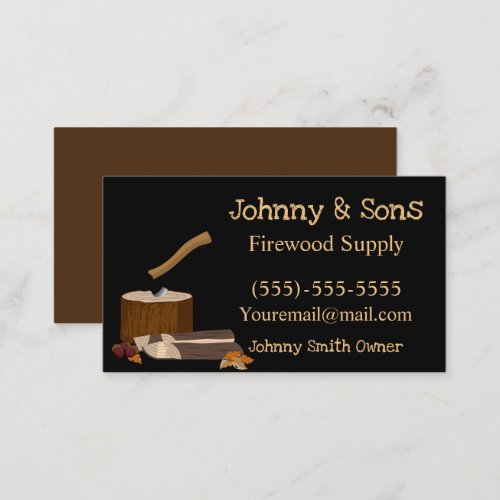  Firewood Supply  Business Card