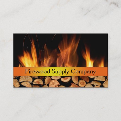 Customizable Firewood Supply Company Business Card