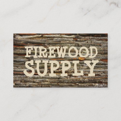 Firewood Supply Hardwood Logs Seasonal Wood Business Card