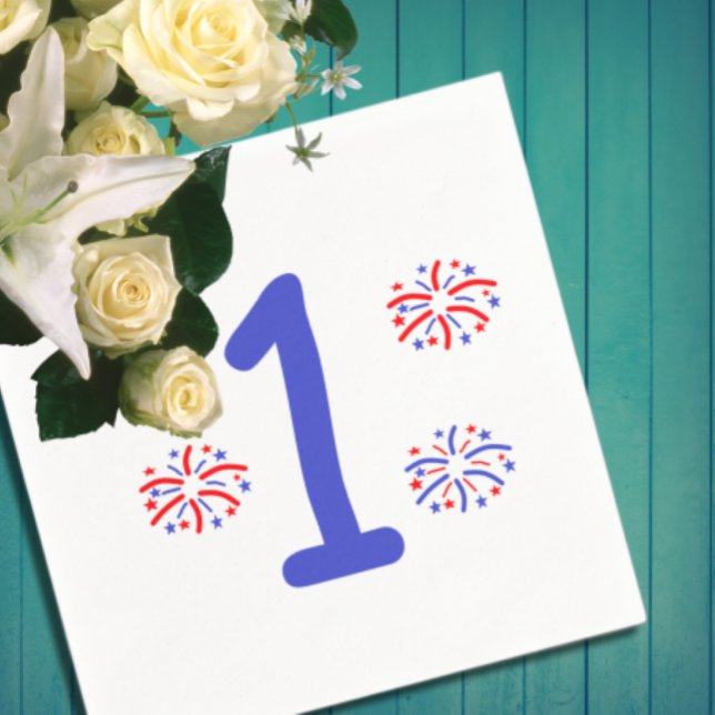 Firework 1st Birthday Napkins (Creator Uploaded)