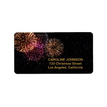 Firework Address Labels by SpecialOccasionCards at Zazzle