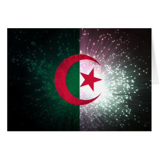 Firework; Algeria Flag Cards (Front Horizontal)