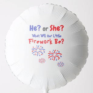 Firework American Gender Reveal Balloon