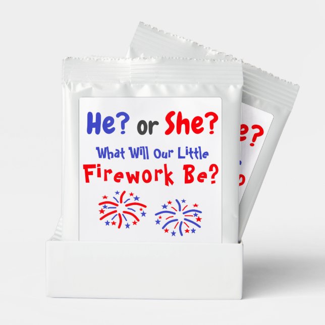 Firework American Gender Reveal Lemonade Drink Mix (Pair)
