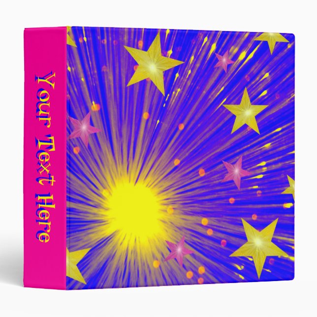 Firework binder 'Your Text' pink (Front/Spine)