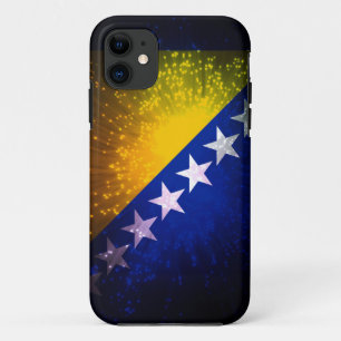 Firework; Bosnia Flag iPhone 11 Case