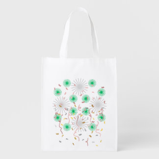 FIREWORK BURST GROCERY BAG