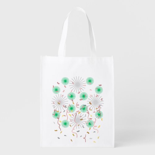 FIREWORK BURST GROCERY BAG