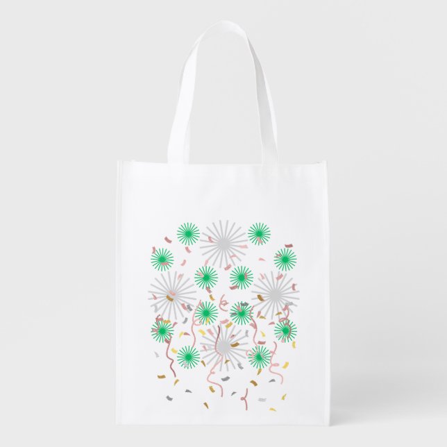 FIREWORK BURST GROCERY BAG (Front)