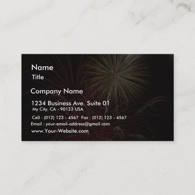 Firework Business Card (Front)