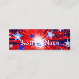 Firework business card template skinny