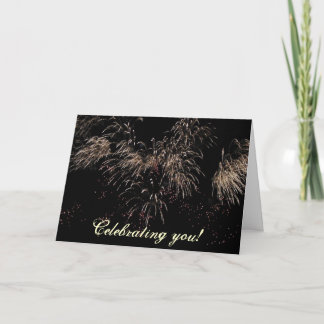 Firework celebration card