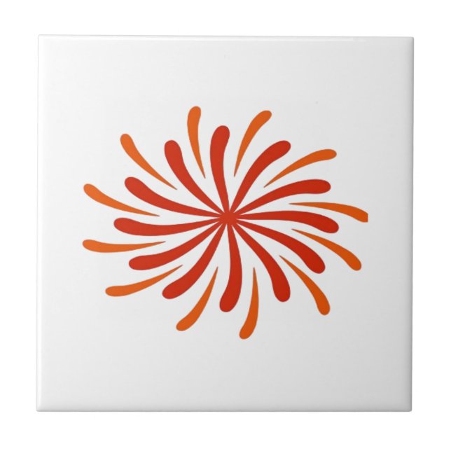 Firework Classic Ceramic Tile (Front)