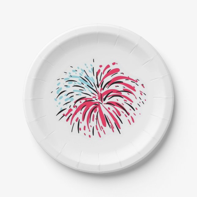 Firework Classic Paper Plates (Front)