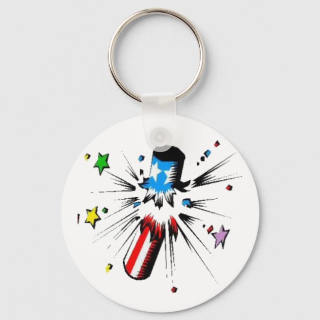 firework design keychain (Front)