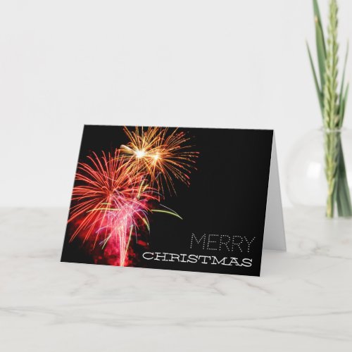 Firework Display Christmas Greeting Card