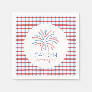 Firework Fourth of July Birthday Napkins