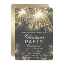 Firework gold  corporate Christmas party  Invitation