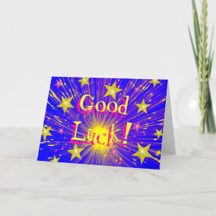 Firework 'Good Luck' greetings card