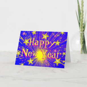 Firework 'Happy New Year' greetings card