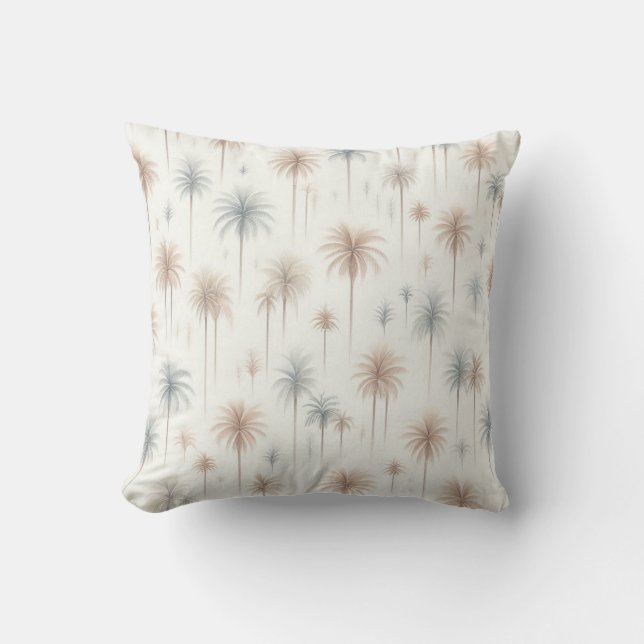 Firework Palms Throw Pillow (Front)