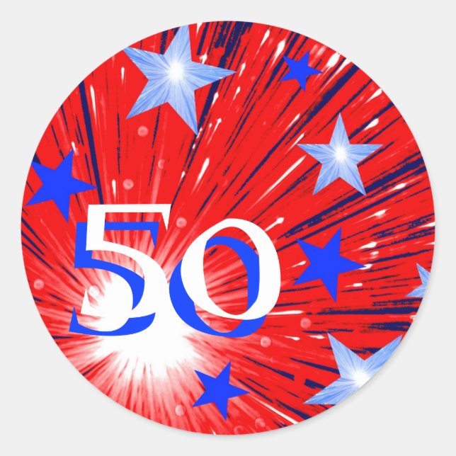 Firework Red White Blue 'Age' sticker (Front)