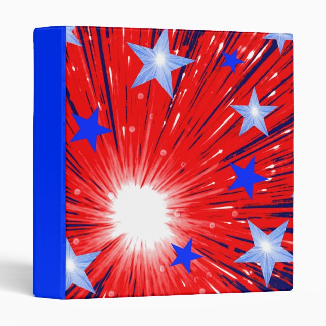 Firework Red White Blue binder blue (Front/Spine)