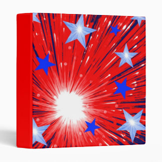 Firework Red White Blue binder red