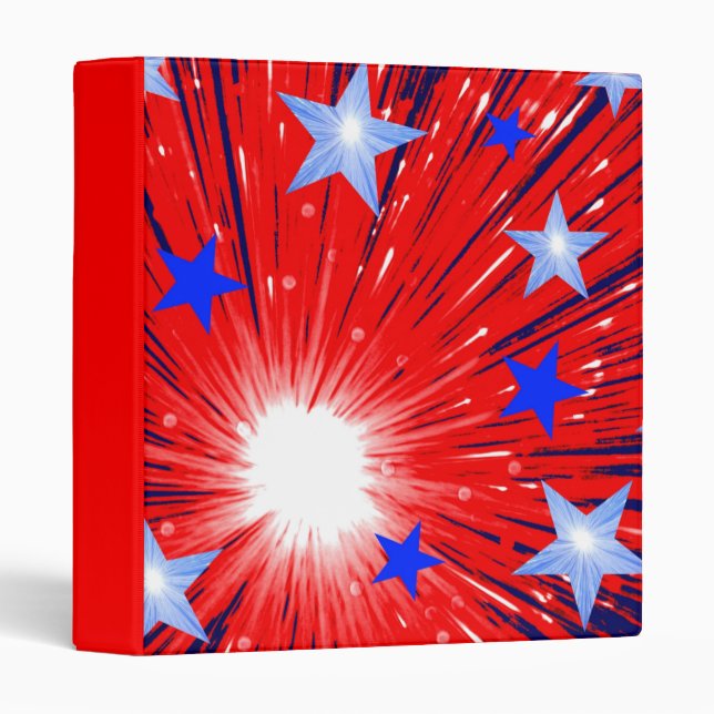 Firework Red White Blue binder red (Front/Spine)