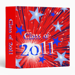 Firework Red White Blue 'Class of 2011' binder