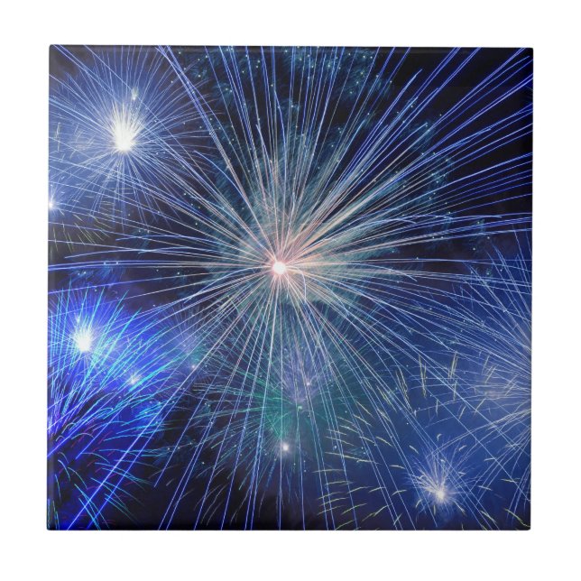 Firework Rockets Ceramic Tile (Front)