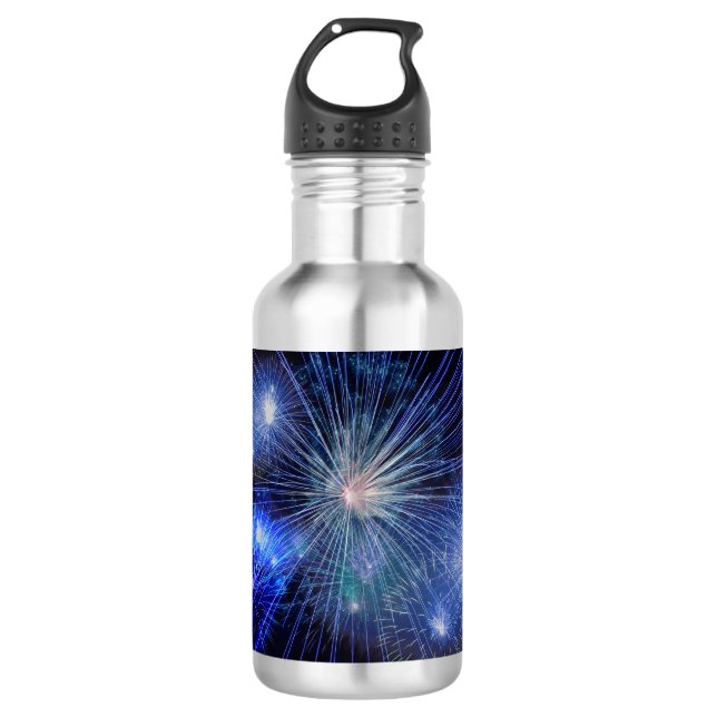 Firework Rockets Stainless Steel Water Bottle (Front)