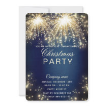Firework sparkling corporate Christmas party  Invitation