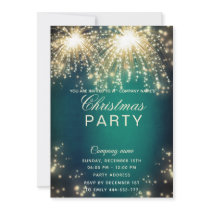 Firework sparkling corporate Christmas party  Invitation