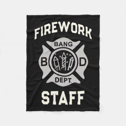 Firework Staff 4th Of July Crew Safety Director  Fleece Blanket