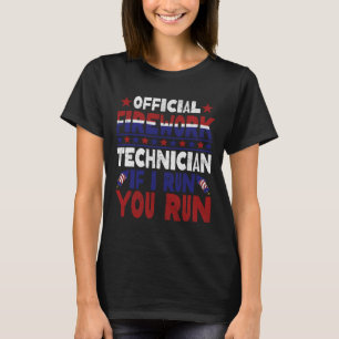 Firework Technician 4th Of July Funny Usa Pyro-tec T-Shirt