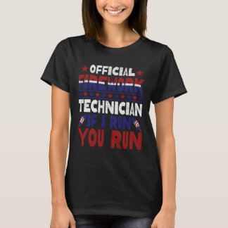 Firework Technician 4th Of July Funny Usa Pyro-tec T-Shirt