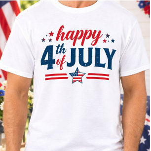 Firework USA 4th of July Patriotic Red, White T-Shirt