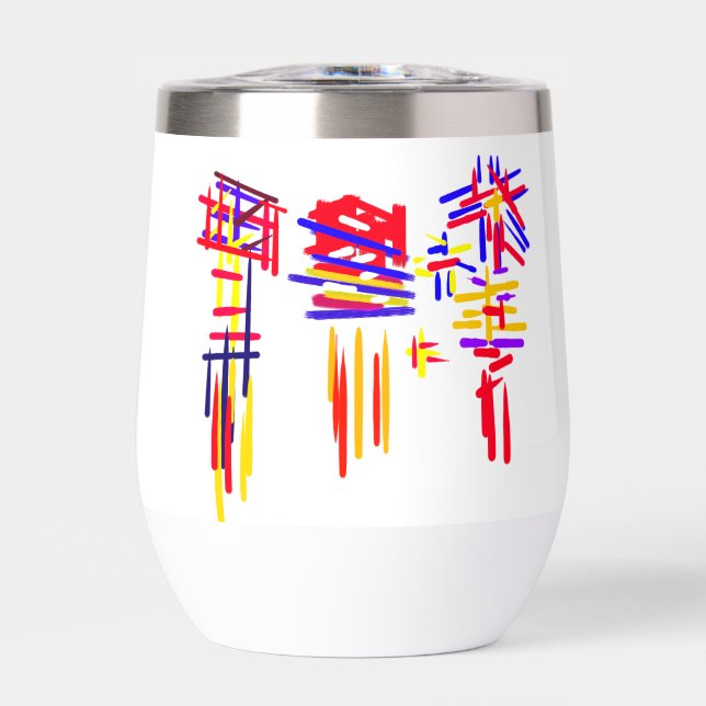 Firework  wow  thermal wine tumbler (Front)