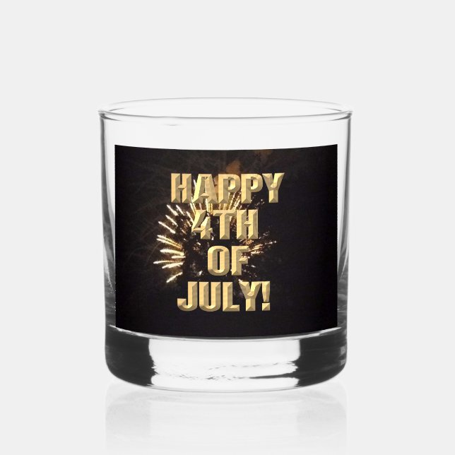 Fireworks 10 4th of July rocks glass (Front)