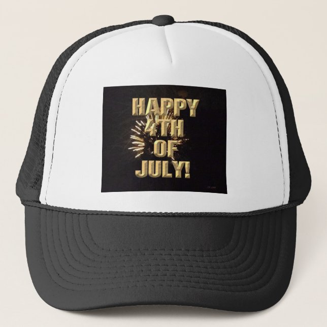 Fireworks 10 4th of July trucker hat (Front)