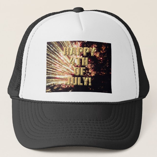 Fireworks 11 4th of July trucker hat (Front)