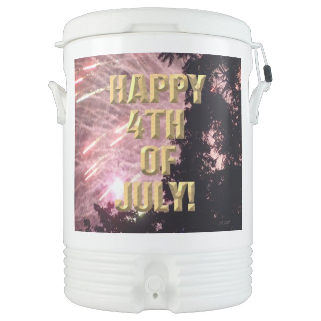 Fireworks 14 4th of July Igloo beverage cooler (Front)