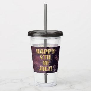 Fireworks 16 4th of July acrylic tumbler