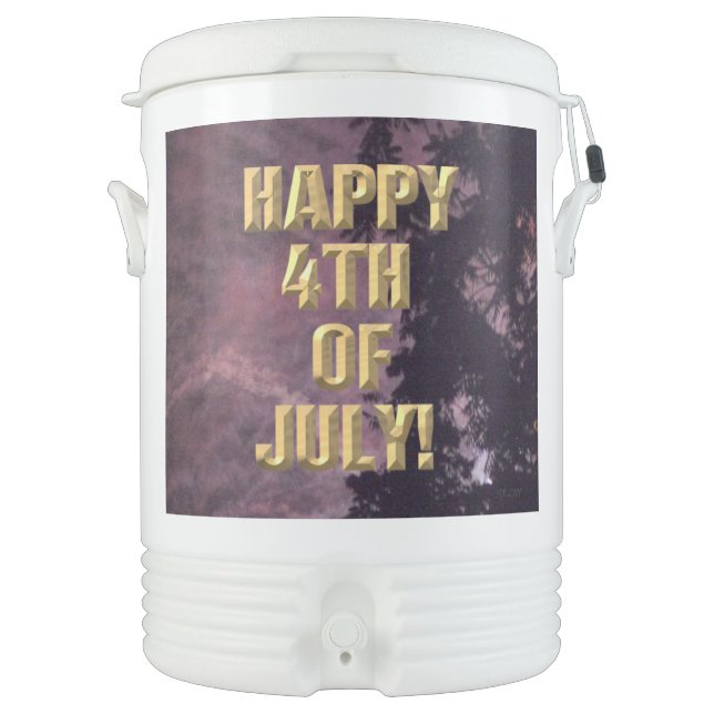 Fireworks 16 4th of July Igloo beverage cooler (Front)