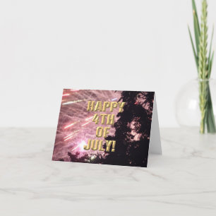 Fireworks 17 4th of July card