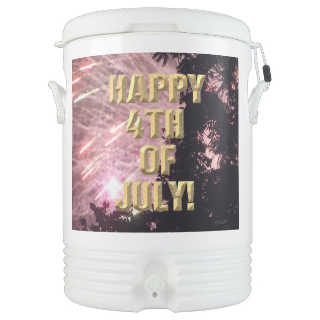 Fireworks 17 4th of July Igloo beverage cooler (Front)
