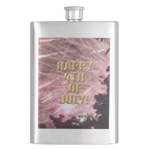 Fireworks 17 4th of July stainless steel flask