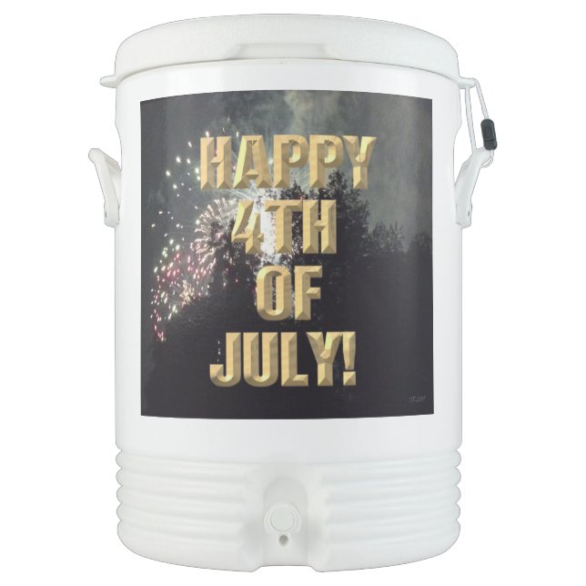 Fireworks 18 4th of July Igloo beverage cooler (Front)